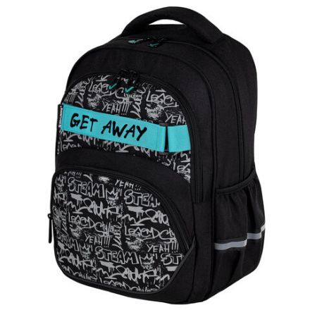 Рюкзак BRAUBERG MOTION, 2 отделения, 3 кармана, "Get away", СВЕТООТРАЖАЮЩИЙ ПРИНТ, 41х28х17 см, 273117