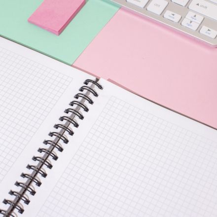 Бизнес-тетрадь А5 48л Attache Economy Office Style клетка гребень бирюзовая