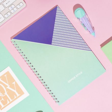 Бизнес-тетрадь А5 48л Attache Economy Office Style клетка гребень бирюзовая