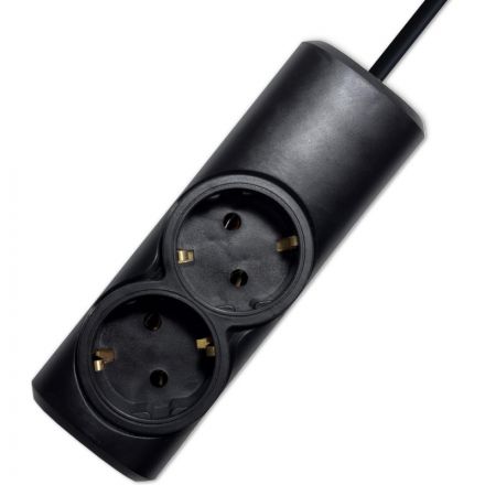 Удлинитель PROGIX PG223 2р/2м/3,5кВт/16А заземление, черный, КГ-ХЛ 3х1.5