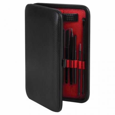 Универсальный набор для маникюра и педикюра 18 в 1 в футляре, STANDARD, черный карбон, WBZ (ВБЗ), 609487
