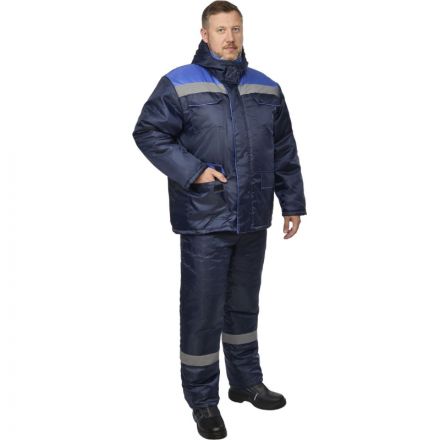 Костюм рабочий зимний муж з12-КПК с СОП син/вас оксф 56-58/182-188