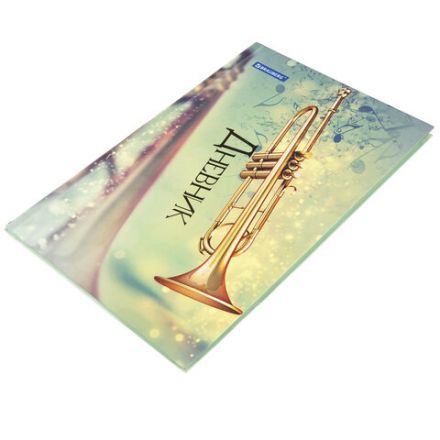 Дневник для музыкальной школы 140х210 мм, 48 л., твердый, BRAUBERG, выборочный лак, справочный материал, "Корнет", 104977