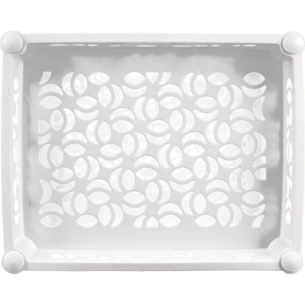 Этажерка PR_Keeplex Light на колесиках 3-х секцион, малая белое облако