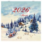 Календарь настенный перекидной 2026 г., BRAUBERG, 12 листов, 28,5х28,5 см, "Советские открытки", 116933