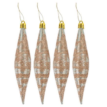 Шары новогодние ёлочные "Pearl River" НАБОР 43 предмета, пластик, золото/перламутр, ЗОЛОТАЯ СКАЗКА, 591129