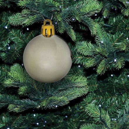 Шары новогодние ёлочные "Pearl River" НАБОР 43 предмета, пластик, золото/перламутр, ЗОЛОТАЯ СКАЗКА, 591129