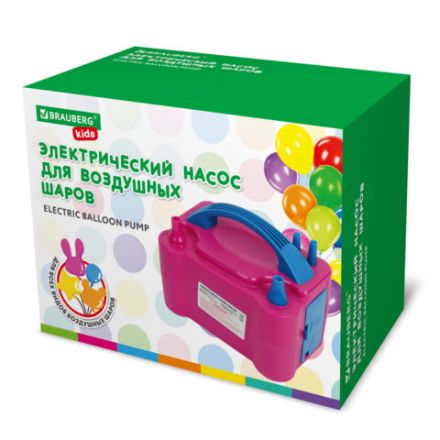 Насос ЭЛЕКТРИЧЕСКИЙ для воздушных шаров, 220 V, 600 W, BRAUBERG KIDS, 591902 Насос ЭЛЕКТРИЧЕСКИЙ для воздушных шаров, 220 V, 600 W, BRAUBERG KIDS, 591902