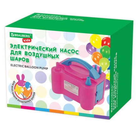Насос ЭЛЕКТРИЧЕСКИЙ для воздушных шаров, 220 V, 600 W, BRAUBERG KIDS, 591902 Насос ЭЛЕКТРИЧЕСКИЙ для воздушных шаров, 220 V, 600 W, BRAUBERG KIDS, 591902