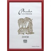 Рамка Зебра А4 21x30 см пластиковый багет 19 мм красная
