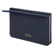 Еженедельник датированный 2026, МАЛЫЙ ФОРМАТ, 95х155 мм, А6, BRAUBERG "Select", балакрон, темно-синий, 117192