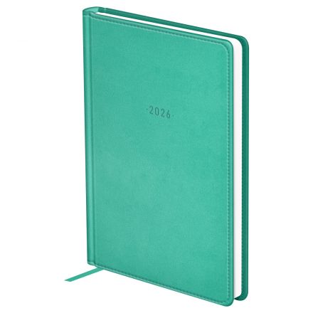 Ежедневник датированный 2026г., А5, 176л., твердый переплет, кожзам, BG "Winner. Light teal", светло-бирюзовый