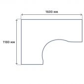 Стол эргономичный ST_Формула ФР 108 ВЗ вяз светлый Стол эргономичный ST_Формула ФР 108 ВЗ вяз светлый