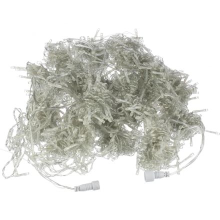 Гирлянда светодиодная Дождь 2x1,5м 300 led хол.белый, проз.провод стат.220В