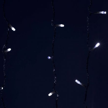 Гирлянда светодиодная Дождь 2x1,5м 300 led хол.белый, проз.провод стат.220В