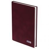 Ежедневник датированный 2026г., А5, 168л., бумвинил, BG, бордовый