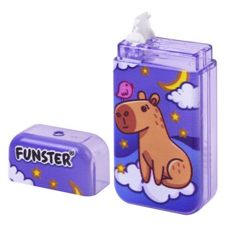 Корректирующая лента FUNSTER (ФАНСТЕР) "КАПИБАРЫ", 5 мм х 5 м, КОМПЛЕКТ 6 штук, пенал с zip-замком, 273021