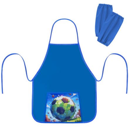 Фартук с нарукавниками для уроков труда ПИФАГОР, 1 карман, 46х54 см, "Football match", 273628