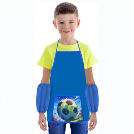 Фартук с нарукавниками для уроков труда ПИФАГОР, 1 карман, 46х54 см, "Football match", 273628