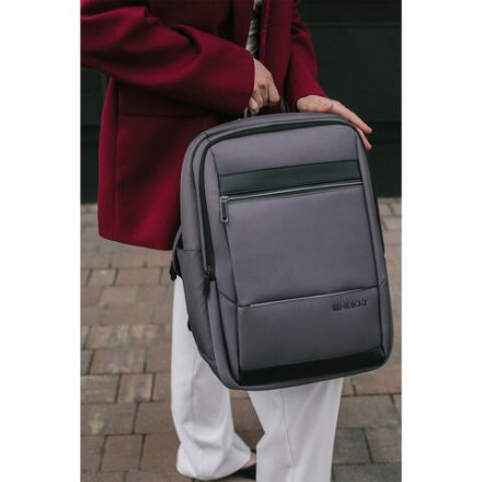Рюкзак HEIKKI ELECT (ХЕЙКИ) универсальный, отделение для ноутбука, USB-порт, серый, 44х30х16 см, 273863