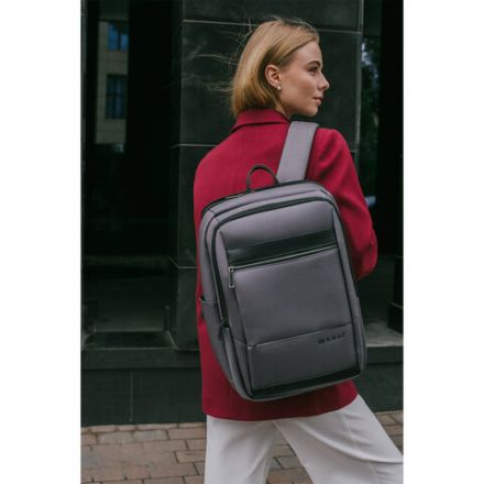 Рюкзак HEIKKI ELECT (ХЕЙКИ) универсальный, отделение для ноутбука, USB-порт, серый, 44х30х16 см, 273863