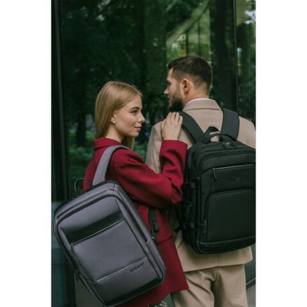 Рюкзак HEIKKI ELECT (ХЕЙКИ) универсальный, отделение для ноутбука, USB-порт, серый, 44х30х16 см, 273863