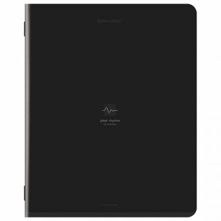 Тетрадь А5, 48 л., BRAUBERG, скоба, клетка, SoftTouch, "Ритм", (микс в спайке), 405331