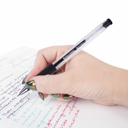 Ручка гелевая с грипом BRAUBERG "EXTRA GT NEEDLE", ЧЕРНАЯ, игольчатый узел 0,5 мм, линия 0,35 мм, 143918 Ручка гелевая с грипом BRAUBERG "EXTRA GT NEEDLE", ЧЕРНАЯ, игольчатый узел 0,5 мм, линия 0,35 мм, 143918