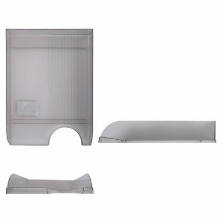 Лоток горизонтальный для бумаг BRAUBERG "Standard", 350х253х65 мм, тонированный серый, 238348 Лоток горизонтальный для бумаг BRAUBERG "Standard", 350х253х65 мм, тонированный серый, 238348