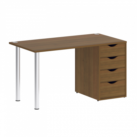 Home Office Стол письменный VR.SP-3-138.4 Орех/Хром опоры 1380*720*750