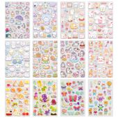 Наклейки объемные "Яркий микс", 19х13,5 см, ассорти 12 видов, FUNSTER (ФАНСТЕР), 666087 Наклейки объемные "Яркий микс", 19х13,5 см, ассорти 12 видов, FUNSTER (ФАНСТЕР), 666087