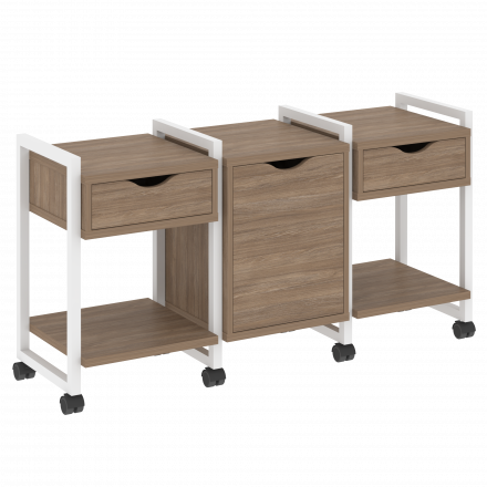 Loft Тумба на колесных опорах наборная. Вариант №6 VR.L-TN-6.K Дуб аризона/Белый металл 1440*460*767 Loft Тумба на колесных опорах наборная. Вариант №6 VR.L-TN-6.K Дуб аризона/Белый металл 1440*460*767