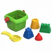 Набор для игр в песке: ведерко, совочек, 4 формочки "Башенки", НОРДПЛАСТ, 431861
