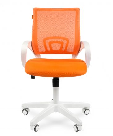 Офисное кресло Chairman 696 Россия белый пластик TW-16/TW-66 оранжевый