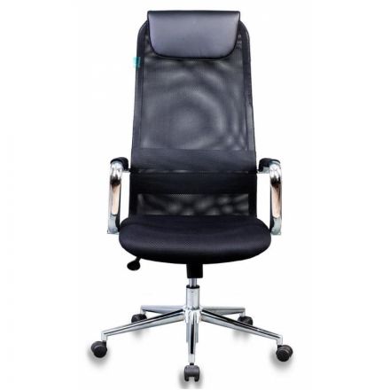 Кресло VB_Бюрократ KB-9N/BLACK ткань,сетка черный TW-01 TW-11, хром Кресло VB_Бюрократ KB-9N/BLACK ткань,сетка черный TW-01 TW-11, хром