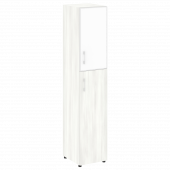 Yalta Шкаф узкий LT.SU-1.7 R (R) white Снежная патина/Стекло white 400*450*1987