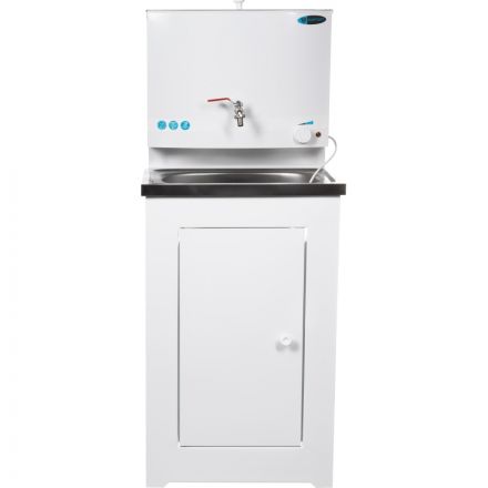 Умывальник дачный TOPFORT ELEGANT с подогревом 17л, нерж. мойка, белый
