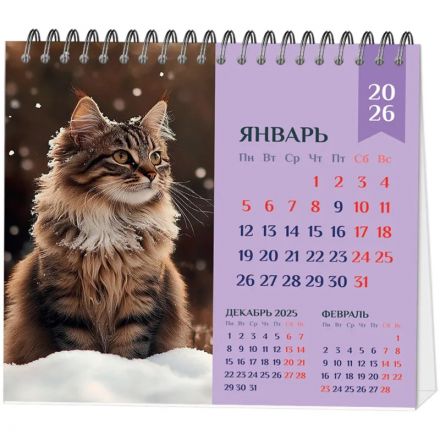 Календарь-домик настольный 2026 Atache, Котенок, 120х110