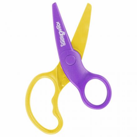 Ножницы ЮНЛАНДИЯ "ЁЖИК", 127 мм, безопасные пластиковые лезвия, эргономичные ручки, ассорти, 236982