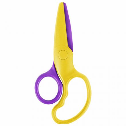 Ножницы ЮНЛАНДИЯ "ЁЖИК", 127 мм, безопасные пластиковые лезвия, эргономичные ручки, ассорти, 236982