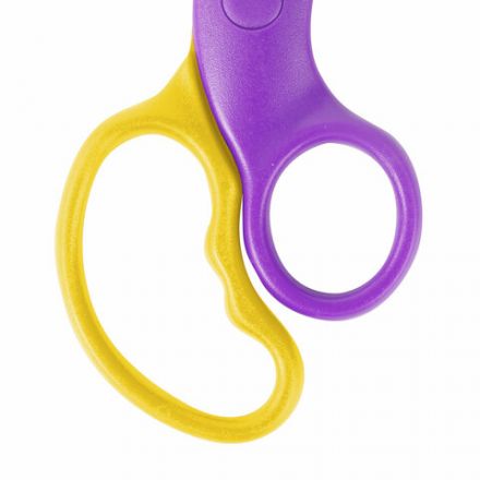 Ножницы ЮНЛАНДИЯ "ЁЖИК", 127 мм, безопасные пластиковые лезвия, эргономичные ручки, ассорти, 236982