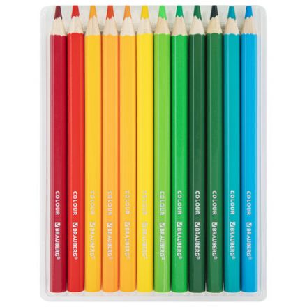 Карандаши цветные утолщенные BRAUBERG KIDS, 24 цвета, шестигранные, грифель 5 мм, натуральное дерево, 181879