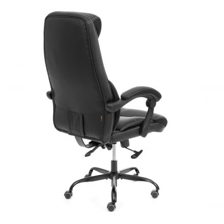 Кресло Cambridge metalBL кож/зам/ткань, черный/черный, 36-6/11