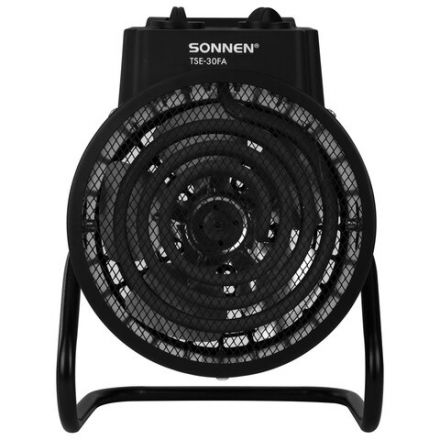 Тепловая пушка электрическая SONNEN TSE-30FA, 3000 Вт, ТЭН/спиральный нагревательный элемент, 2 режима, 456208
