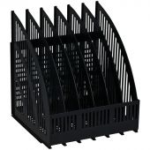 Лоток для бумаг вертикальный СТАММ "Line", сборный, 6 отделений, черный Лоток для бумаг вертикальный СТАММ "Line", сборный, 6 отделений, черный