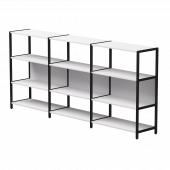 Набор стеллажных систем №3 Everprof EVO 2440x385x1120 Белый/Черный