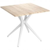 Стол обеденный Sheffilton SHT-TU30/TT80/80 МДФ(бел/дуб сонома свет)(273300)