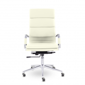 Кресло СН-303 Кайман Трио В soft2 хром Ср S-0427 (слоновая кость)