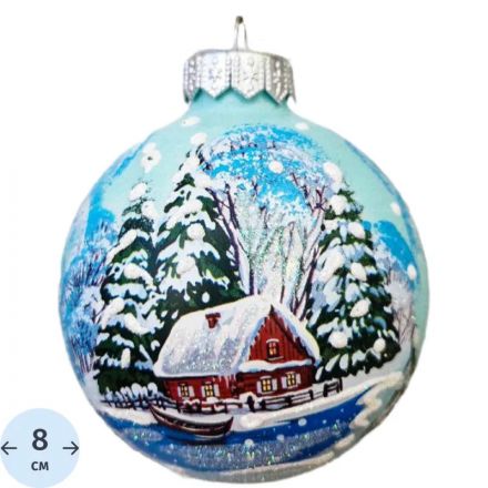 Шар Домик на берегу 2, 80 мм., в подар. кор. НГ, КУ-80-244041 Шар Домик на берегу 2, 80 мм., в подар. кор. НГ, КУ-80-244041