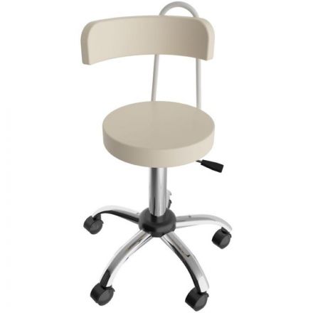 Стул MEG_лабораторный на пневмопруж. НУМЛ-МСК СтЛ (код МСК-232) обивка беж